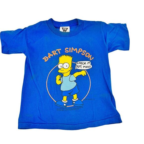 Bart Simpson Check It Out, Man Vintage 1990 Single Stitch SSI Movie Promo T-Shir - Picture 1 of 5